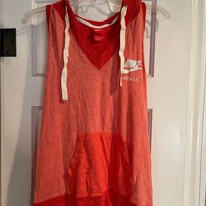 Nike hoodie tank top, Size large